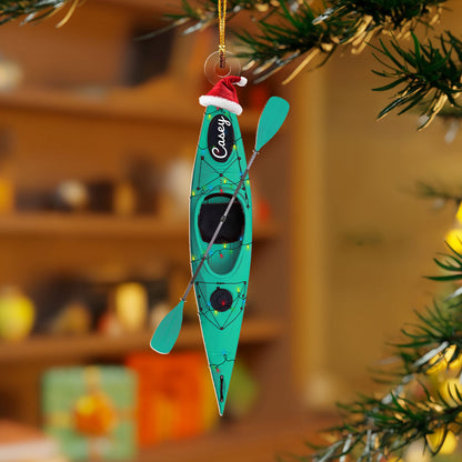 Shineful 2D Acrylic Ornament - Personalized Kayak Collection