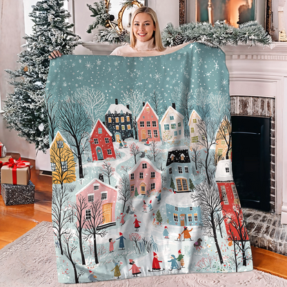 Shineful Fleece Blanket Christmas Winter Wonderland