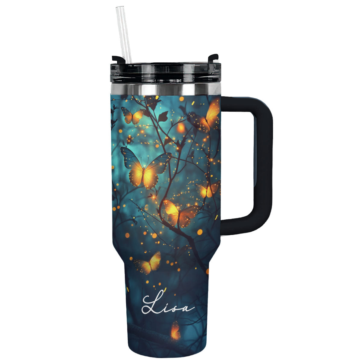 Shineful Tumbler Personalized Enchanted Glow Butterfly