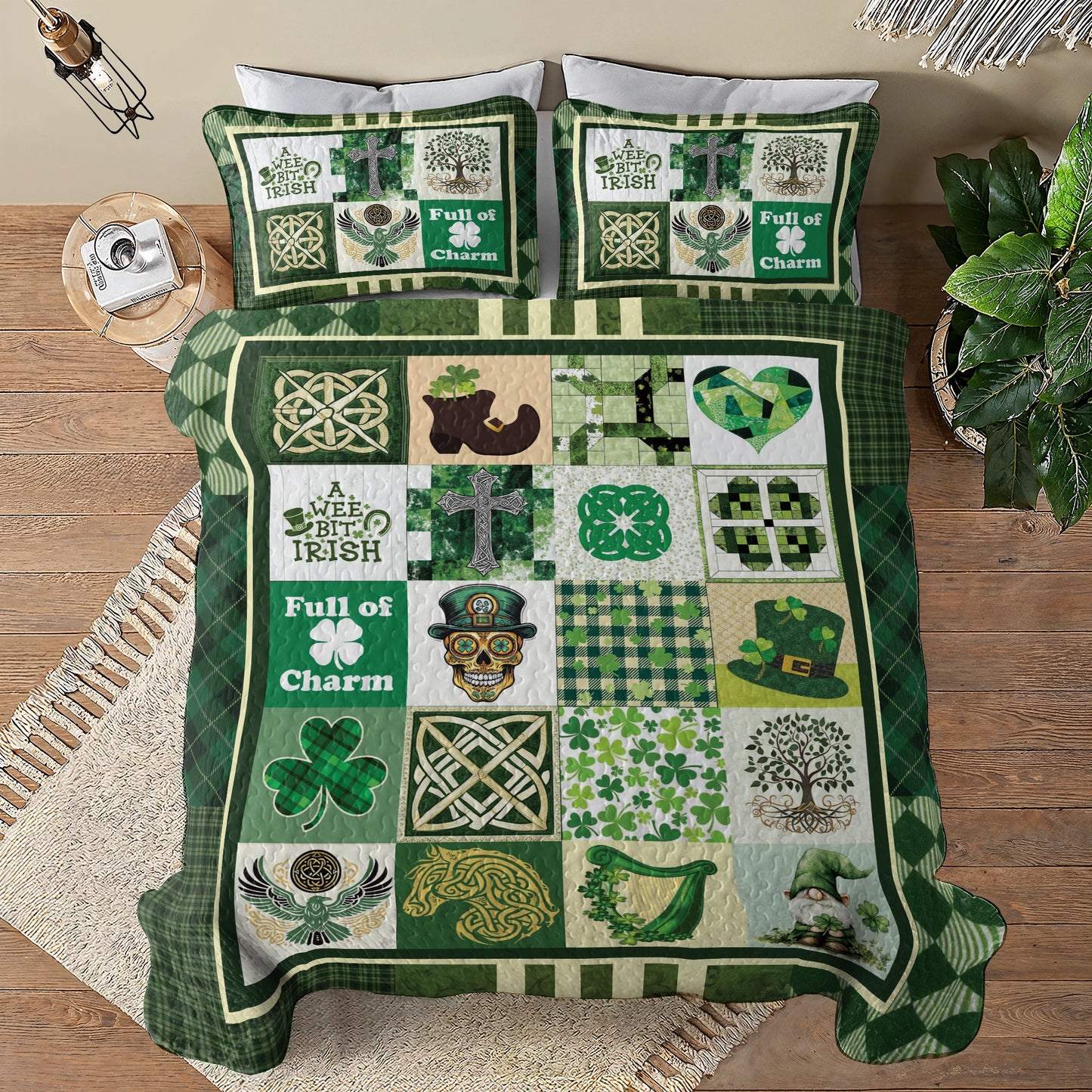 Shineful All Season Quilt 3-teiliges Set Keltisches symbolisches Erbe 