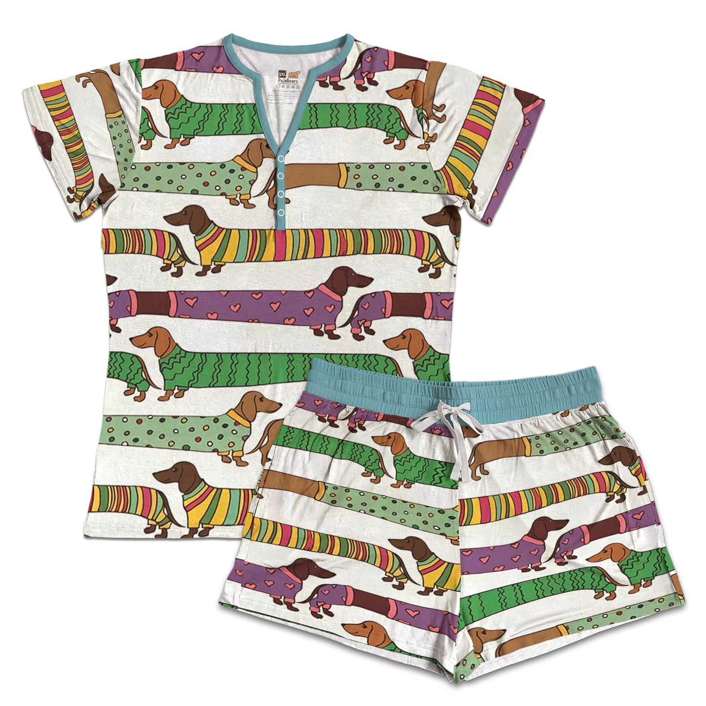 Shineful Pajama Shorts Cute Dachshunds