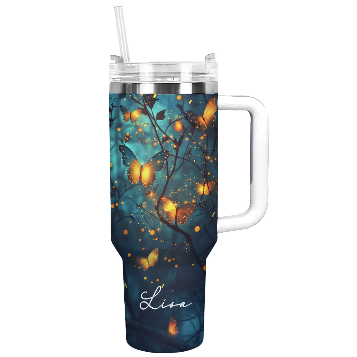 Shineful Tumbler Personalized Enchanted Glow Butterfly