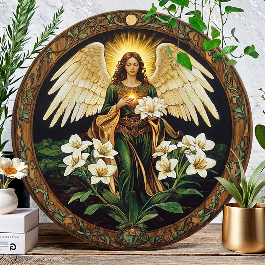 Shineful 2D Wooden Plaque, Hanging Decor, Door Sign Heaven’s Light