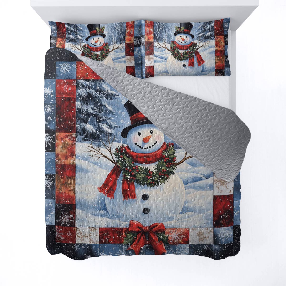 Shineful All Season Quilt 3-Piece Set Snowy Smile