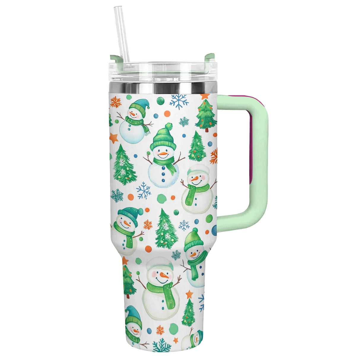 Shineful Tumbler Green Snowman Wonderland