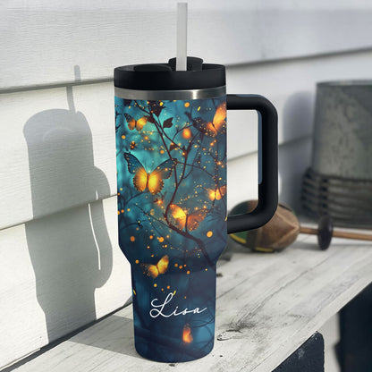 Shineful Tumbler Personalized Enchanted Glow Butterfly