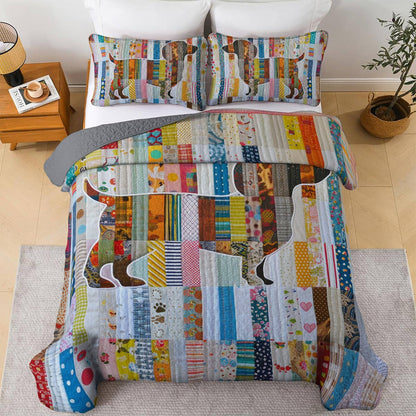 Shineful All Season Quilt 3-Piece Set Proud Dachshund