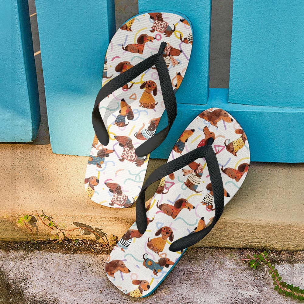 Shineful Flipflops Dachshund Cute