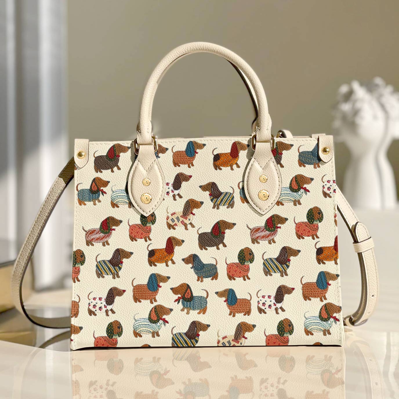 Shineful Leather Bag Sweet Dachshunds