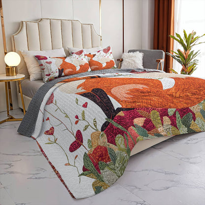 Shineful All Season Quilt 3-Piece Set - Whimsical Fox Love