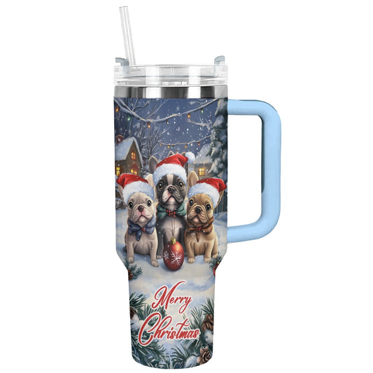 Escouade Snowy Frenchie de Shineful Tumbler