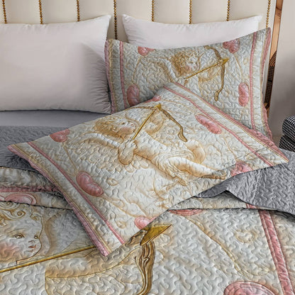 Shineful All Season Quilt 3-Piece Set - Cupid's Embrace