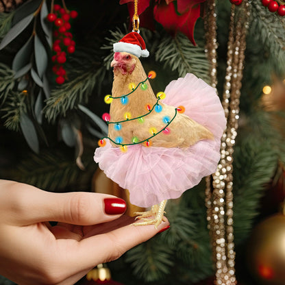 Shineful 2D Acrylic Ornament - Ballet Cluckmas Cheer