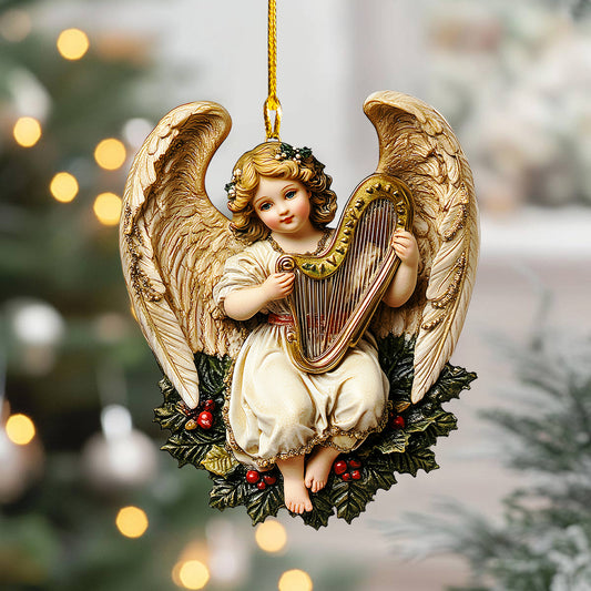 Shineful 2D Acrylic Ornament - Ethereal Harp Angel