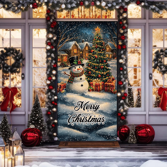 Shineful Door Cover - Shineful Tumbler Snowman Wonderland