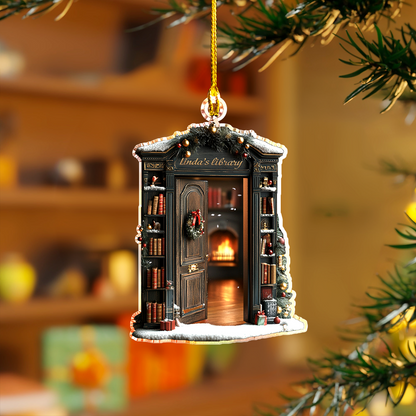 Shineful Personalized 2D Acrylic Ornament My Dream Library