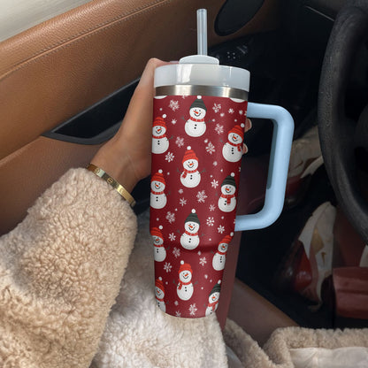 Shineful Tumbler Cute Snowman Pattern