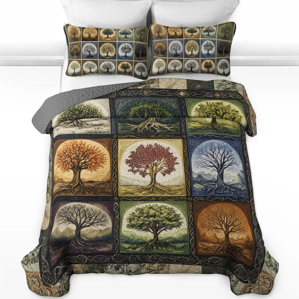 Shineful All Season Quilt 3-Piece Set - Celtic Tree of Life