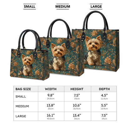 Shineful Leather Bag Regal Yorkie Elegance