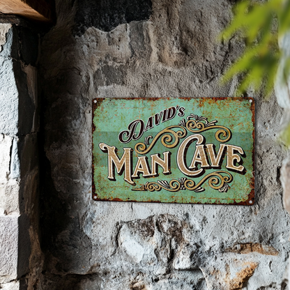 Shineful 2D Metal Sign Personalized Rustic Cave