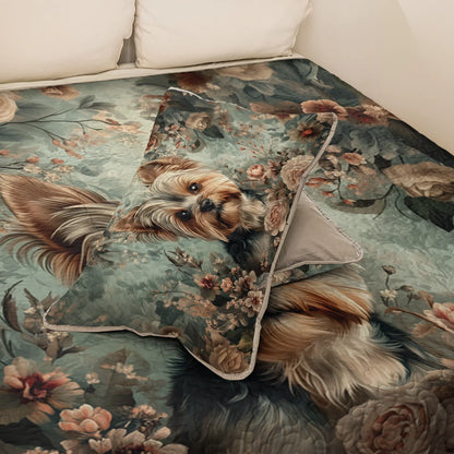 Shineful All Season Quilt 3-Piece Set Yorkie Blossom Luxe