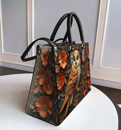 Shineful Leather Bag - Autumn Majesty Owl