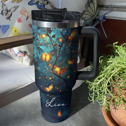 Shineful Tumbler Personalized Enchanted Glow Butterfly