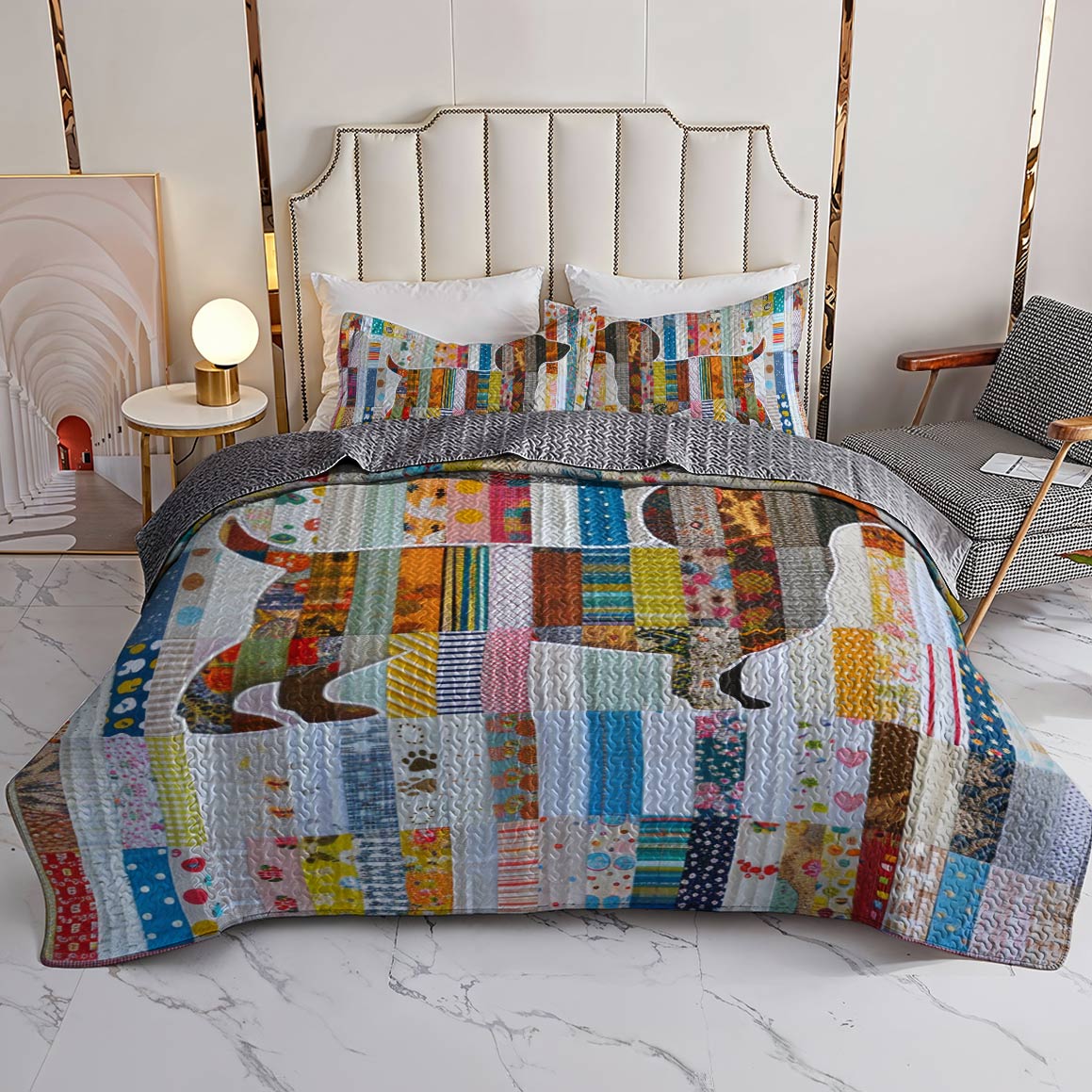 Shineful All Season Quilt 3-Piece Set Proud Dachshund