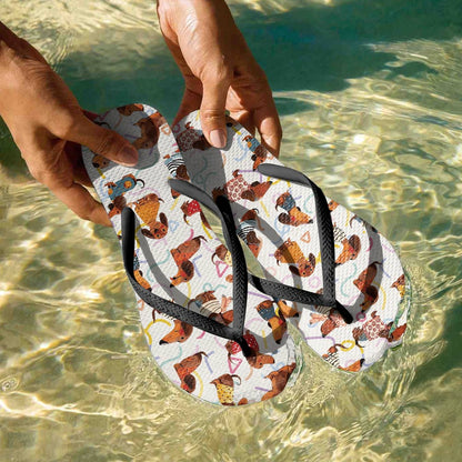 Shineful Flipflops Dachshund Cute