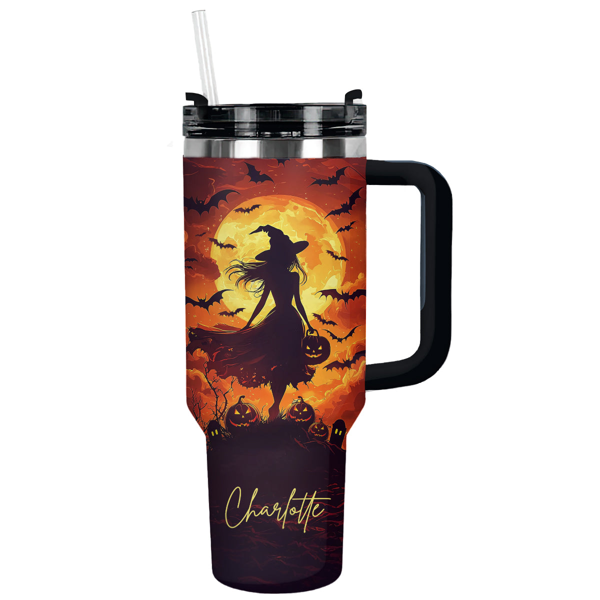 Shineful Tumbler Personalized Silhouette Of Witch