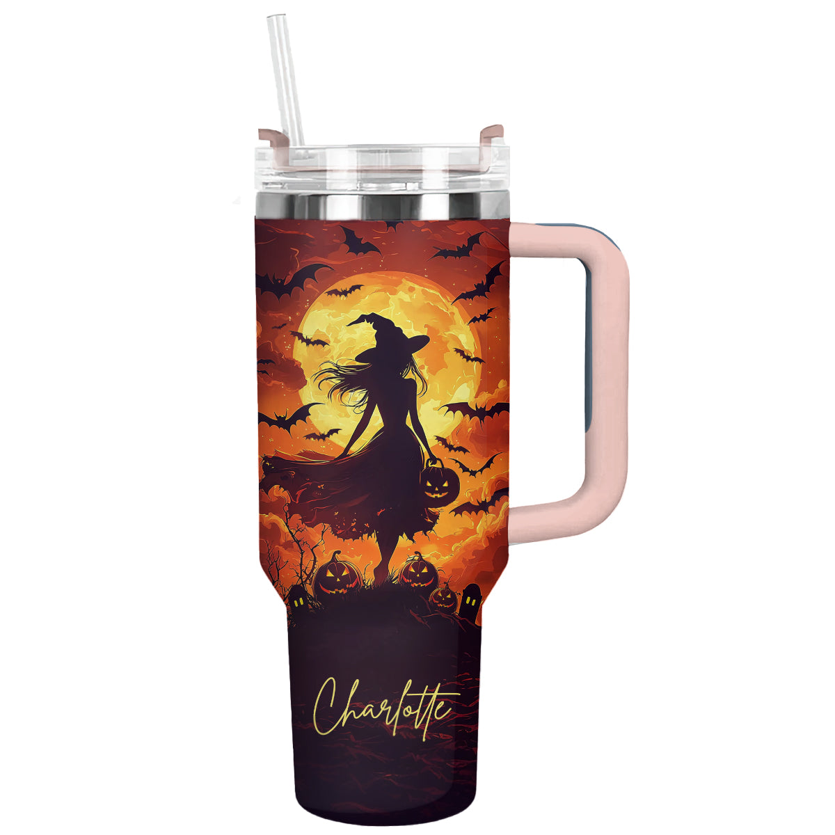 Shineful Tumbler Personalized Silhouette Of Witch