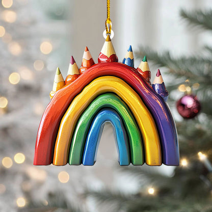 Shineful 2D Acrylic Ornament - Colorful Classroom Arch