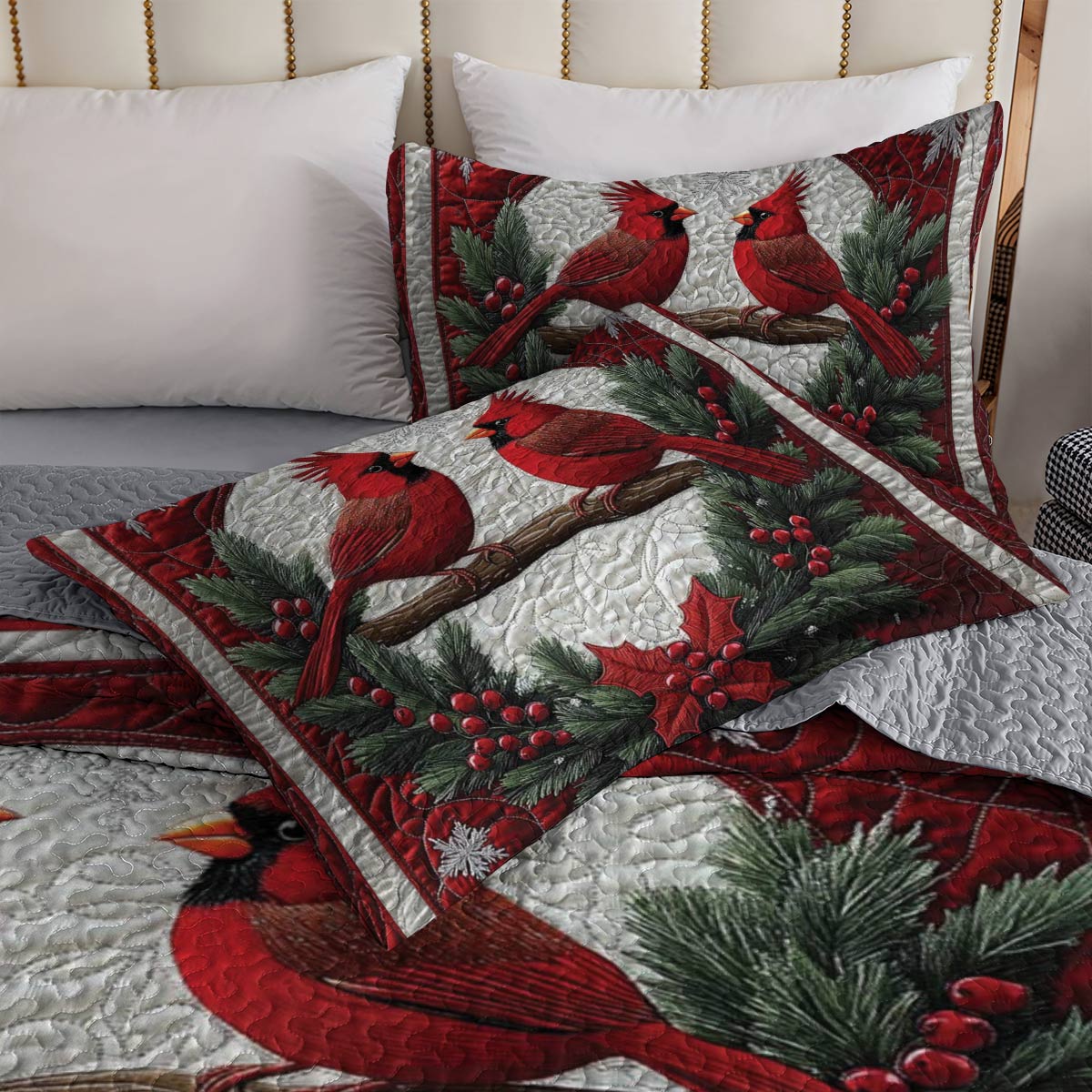 Shineful All Season Quilt 3-teiliges Set Cardinal Comfort