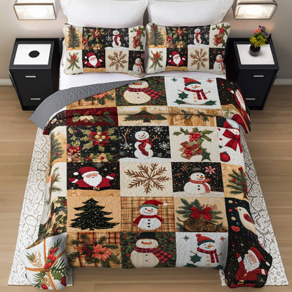 Shineful All Season Quilt 3-Piece Set Homey Christmas