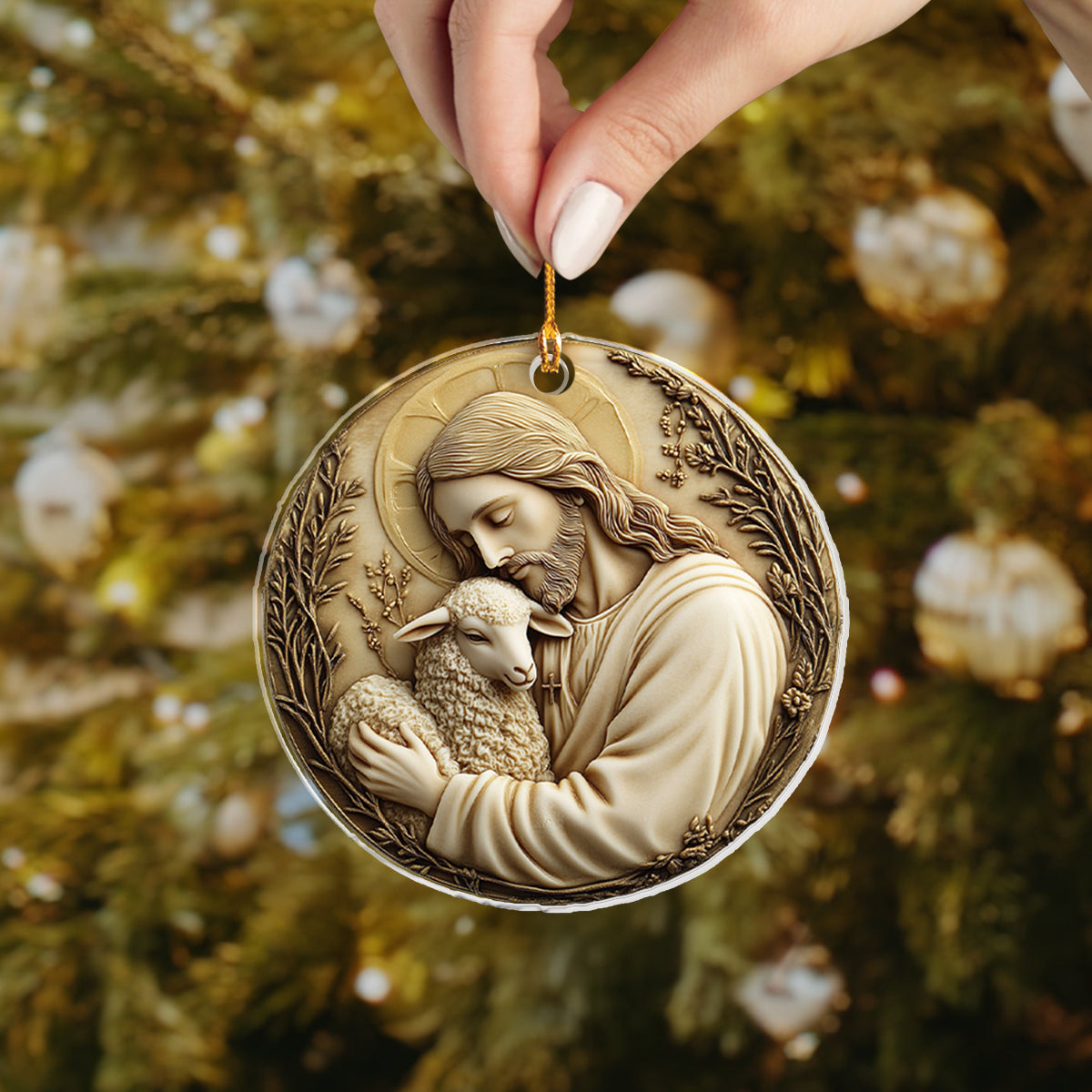 Shineful 2D Acrylic Ornament - Shepherd's Embrace