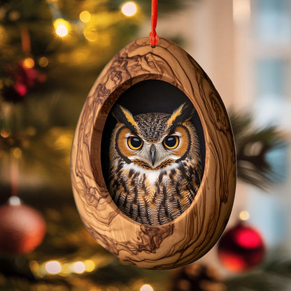 Glänzendes 2D-Acryl-Ornament Mystic Owl Nest 