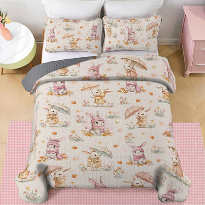 Shineful All Season Quilt 3-Piece Set Bunny Bunch