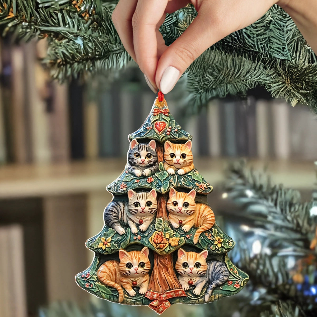 Shineful 2D Acrylic Ornament Purr-fect Holiday