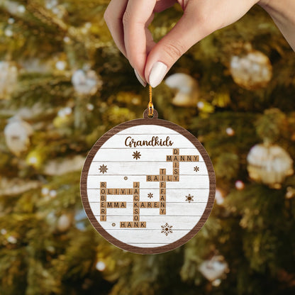 Shineful Acrylic Ornament Personalized Grandkids Word Puzzle