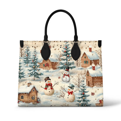 Glänzende Ledertasche Snow Melody