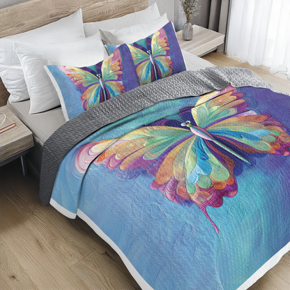 Shineful All Season Quilt 3-Piece Set - Butterfly