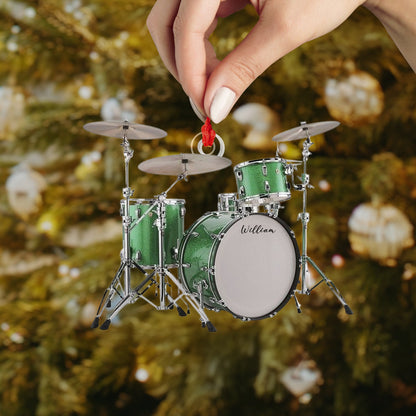 Shineful Personalized 2D Acrylic Ornament - Drum Set Christmas