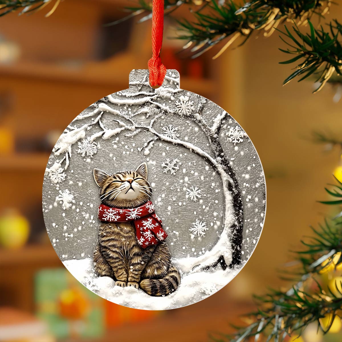 Shineful 2D Acrylic Ornament Cozy Cat