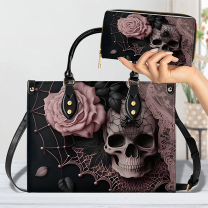 Shineful Leather Bag Dark Bloom Gothic