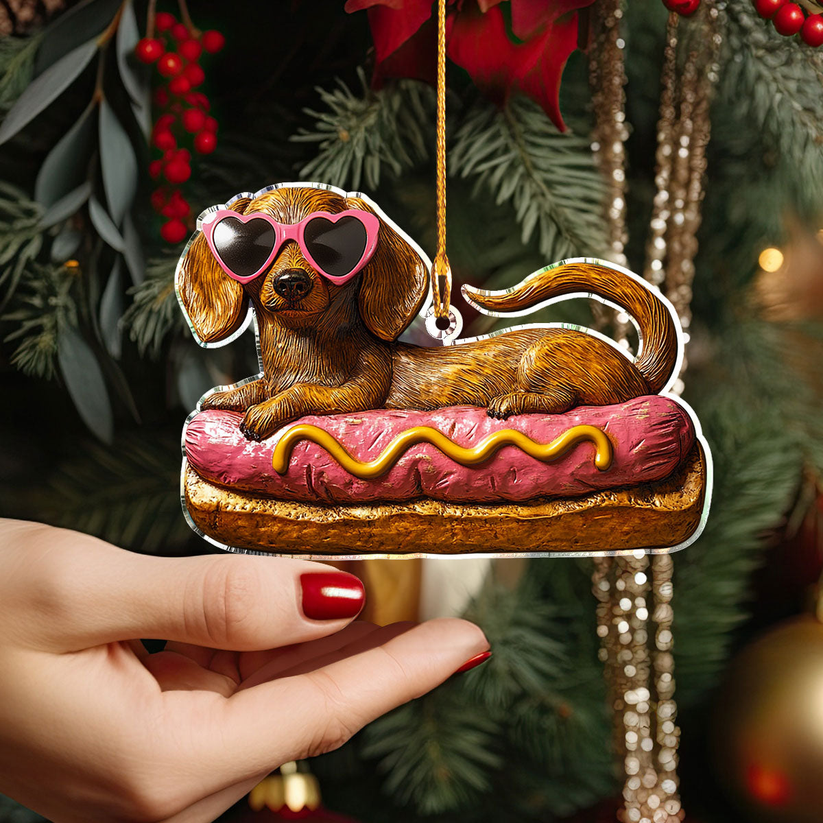 Shineful 2D Acrylic Ornament - Cute Hot Dog