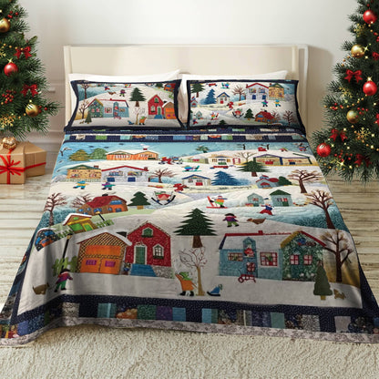 Shineful 4-Piece Bed Sheet Set Mistletoe Magic