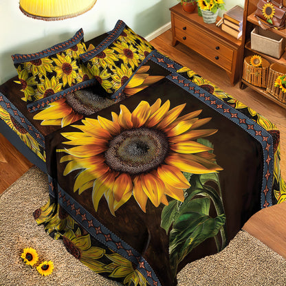 Shineful 4-Piece Bed Sheet Set - Sunflower Faith Hope