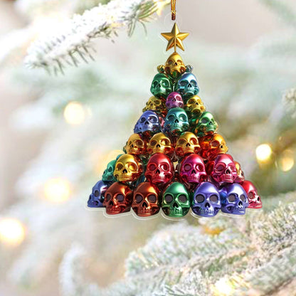 Shineful 2D Acrylic Ornament Colorful Skulls