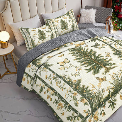 Shineful All Season Quilt 3-teiliges Set Bezaubernde Schmetterlinge Weihnachten