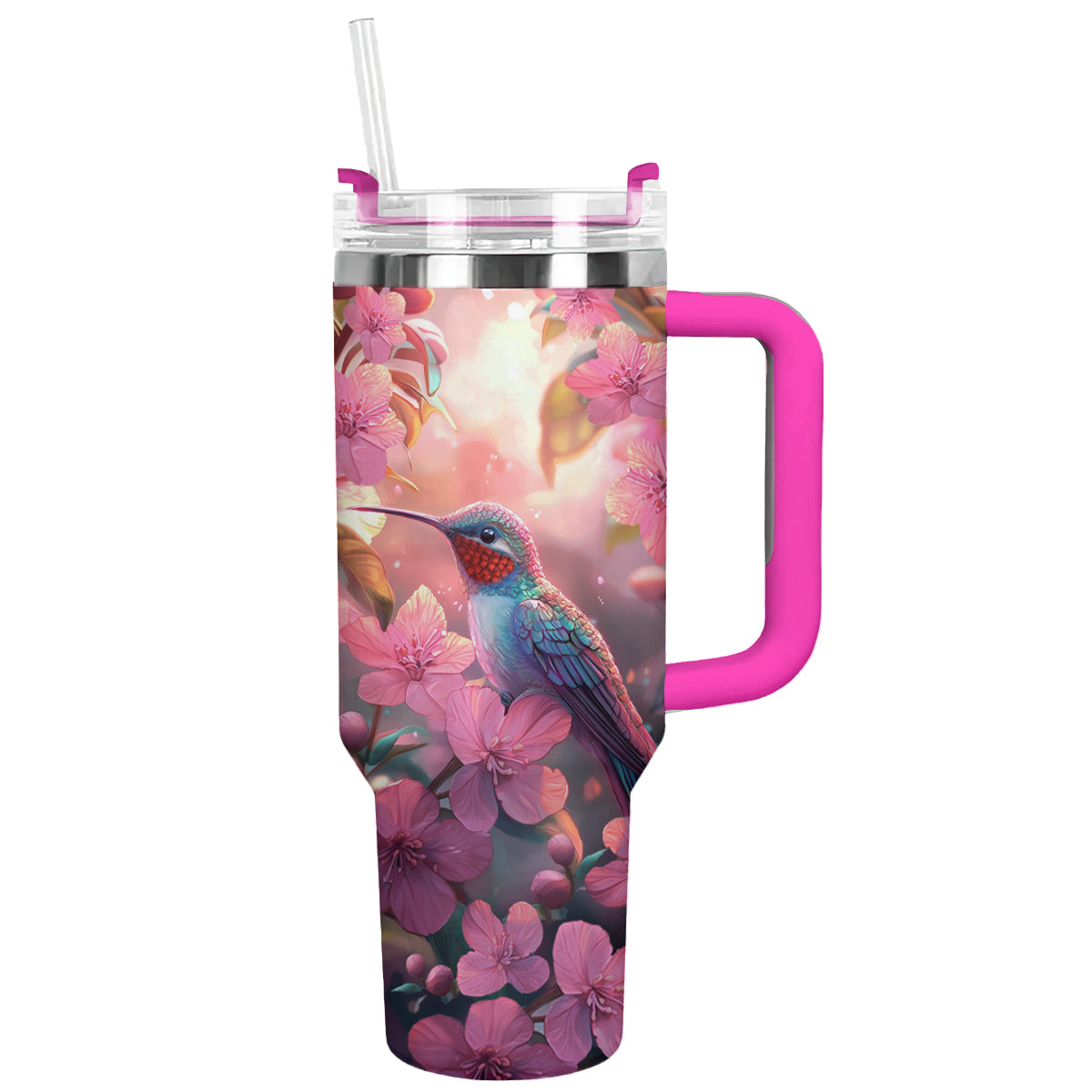 Shineful Tumbler Floral Hummingbird Springtime